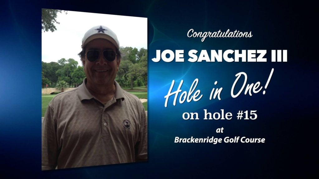 Joe Sanchez Alamo City Golf Trail Hole in One