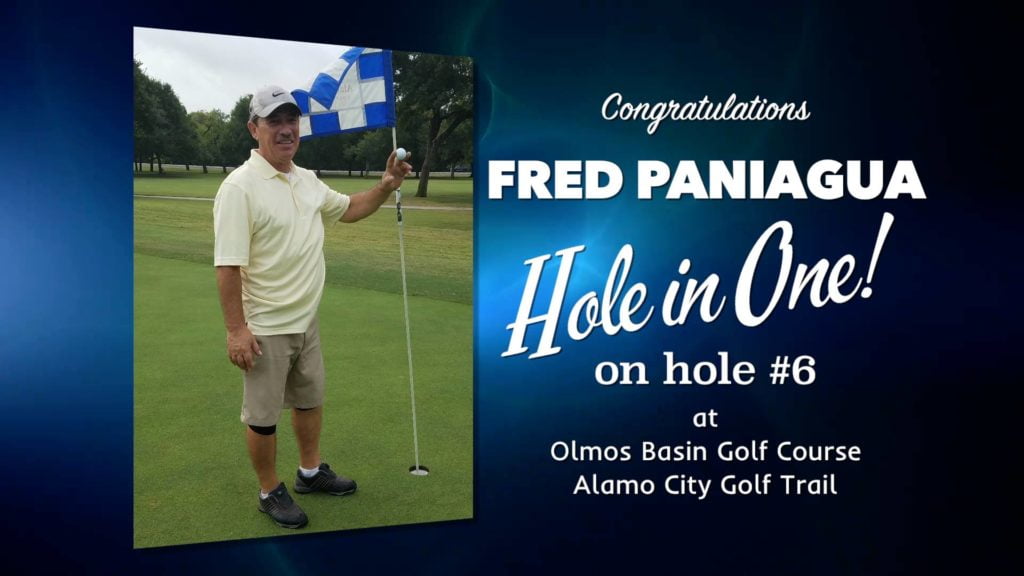 Fred Paniagua Alamo City Golf Trail Hole in One