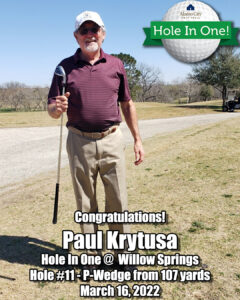 Paul Krytusa Hole In One