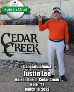 Justin Lee Hole In One